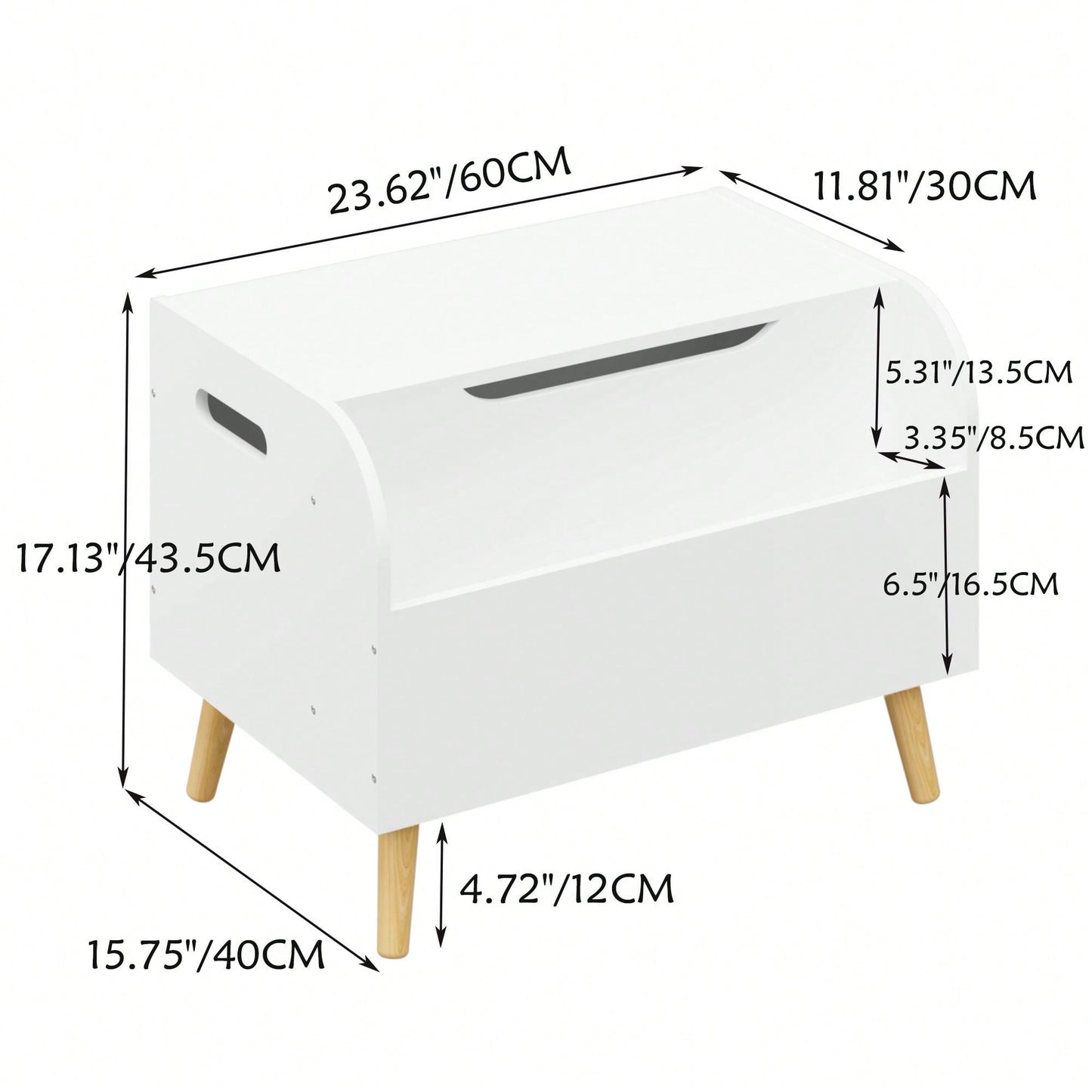 Multi-Purpose Toy Box With Front Bookshelf, Organize And Store Your Child's Belongings
