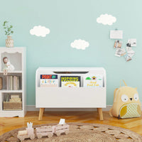 Multi-Purpose Toy Box With Front Bookshelf, Organize And Store Your Child's Belongings