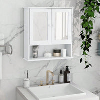 Multipurpose Wall Cabinet With Mirror: Modern Design, Space-Saving, Adjustable Shelves, And Easy Assembly