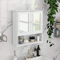 Multipurpose Wall Cabinet With Mirror: Modern Design, Space-Saving, Adjustable Shelves, And Easy Assembly