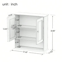 Multipurpose Wall Cabinet With Mirror: Modern Design, Space-Saving, Adjustable Shelves, And Easy Assembly