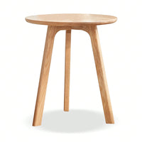 Solid Oak Round Side Table: Stylish, Durable, And Versatile