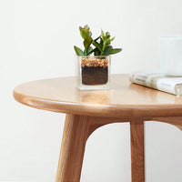 Solid Oak Round Side Table: Stylish, Durable, And Versatile