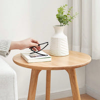 Solid Oak Round Side Table: Stylish, Durable, And Versatile