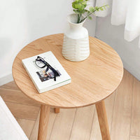 Solid Oak Round Side Table: Stylish, Durable, And Versatile
