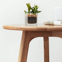 Solid Oak Round Side Table: Stylish, Durable, And Versatile