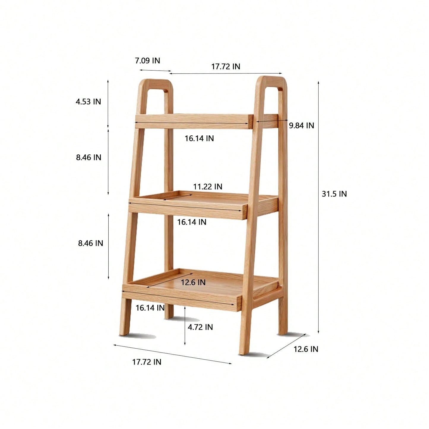 3-Tier Beech Wood Shoe Rack For Entryway, Premium Storage Organizer For Bathroom, Living Room, Bedroom, Hallway, Patio, Kitchen