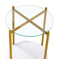 Modern End Table, Coffee Table With Marble Top