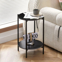 Modern End Table, Coffee Table With Marble Top