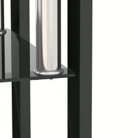 Tempered Glass Side Table With Metal Leg: Elegant Design, Transparent/Frosted Glass Layers, 150lbs Load-Bearing Capacity