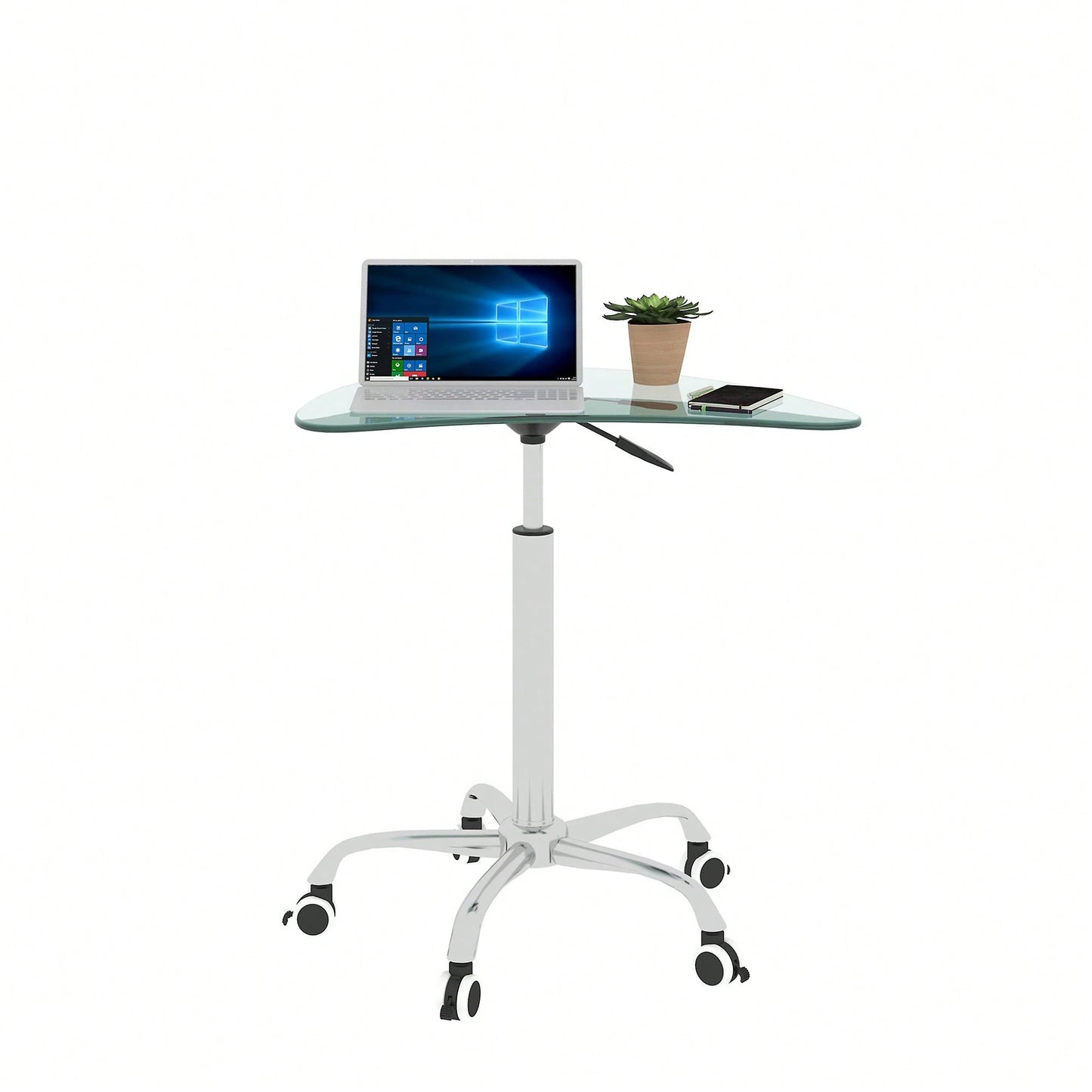 Adjustable Standing Desk With Rolling Laptop Stand Portable And Easy To Assemble, 120 Lbs Weight Capacity