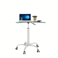 Adjustable Standing Desk With Rolling Laptop Stand Portable And Easy To Assemble, 120 Lbs Weight Capacity