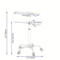 Adjustable Standing Desk With Rolling Laptop Stand Portable And Easy To Assemble, 120 Lbs Weight Capacity