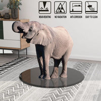 Quality Tempered Glass Table Top: Beveled Polished Edge, Wear-Resistant, Heat-Resistant, Corrosion-Resistant