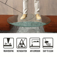 Quality Tempered Glass Table Top: 30300.24" | Polished Edge | Wear-Resistant | Heat-Resistant | Corrosion Resistant | Impact Resistant