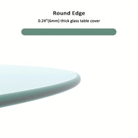 Quality Tempered Glass Table Top: 30300.24" | Polished Edge | Wear-Resistant | Heat-Resistant | Corrosion Resistant | Impact Resistant