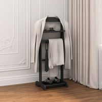 Portable Garment Rack with Storage Organizer for Halloween Costumes and Autumn Decor