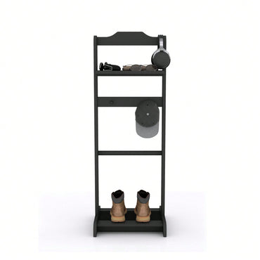 Portable Garment Rack with Storage Organizer for Halloween Costumes and Autumn Decor