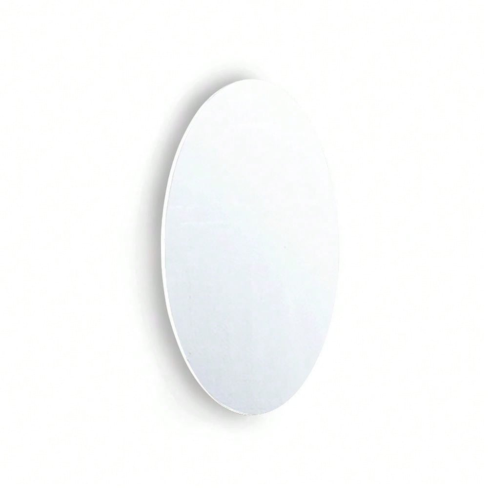 Oval Frameless Wall Mounted Dressing Mirror For Bathroom, Vanity, Bedroom