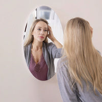 Oval Frameless Wall Mounted Dressing Mirror For Bathroom, Vanity, Bedroom