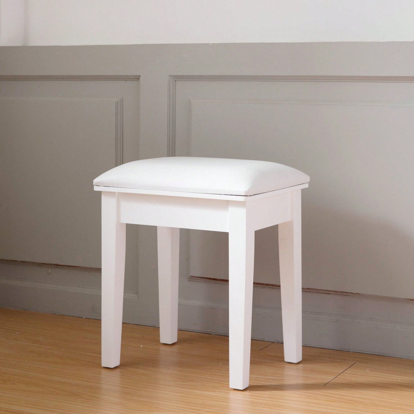 Elegant And Stable Stool With Comfortable Seat And Anti-Slippery Pads