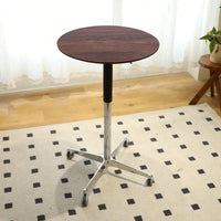 Adjustable Height Bar Table, Portable Pub Table With 360 Swivel Base, Space-Saving Bar Counter For Dining Room, Kitchen, Home Office