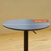 Adjustable Height Bar Table, Portable Pub Table With 360 Swivel Base, Space-Saving Bar Counter For Dining Room, Kitchen, Home Office