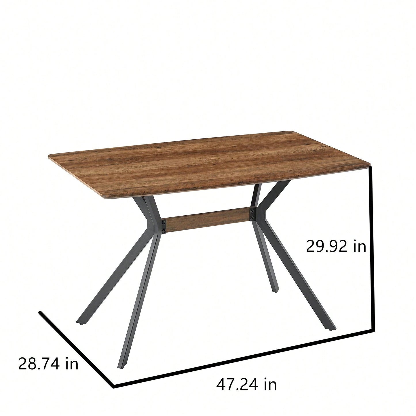 Contemporary Friendly Dining Table With Child-Safe Design And Stylish Metal Legs