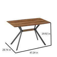Contemporary Friendly Dining Table With Child-Safe Design And Stylish Metal Legs