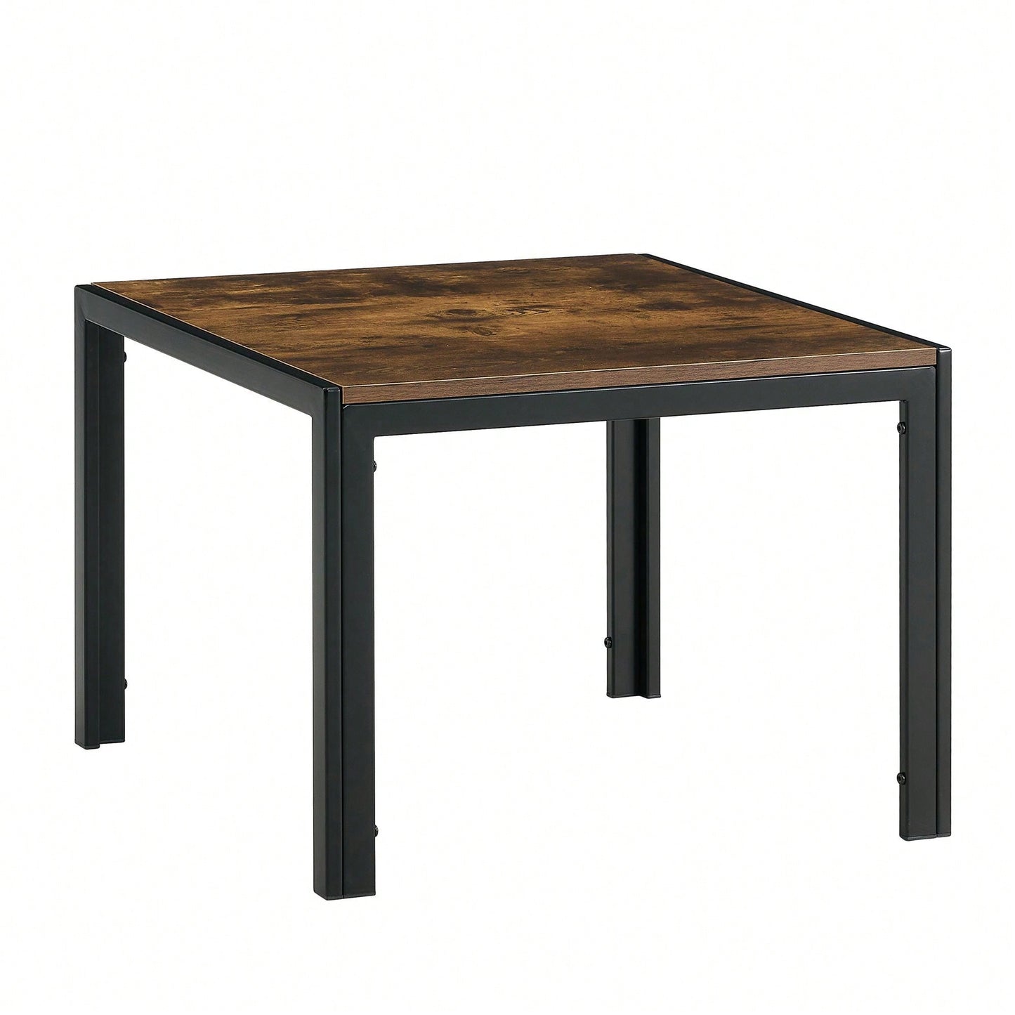 2-Piece Nesting Coffee Table Set, Square Modern Stacking Table With Wood Finish For Living Room