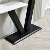 Sintered Stone, Metal Frame, Adjustable Foot Pads, 47.2" Long Desktop