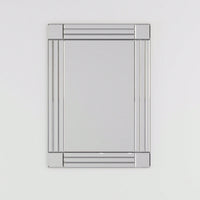 Large Wall-Mounted Silver Decorative Rectangular Wall Mirror For Home, Living Room, Bedroom, Entryway