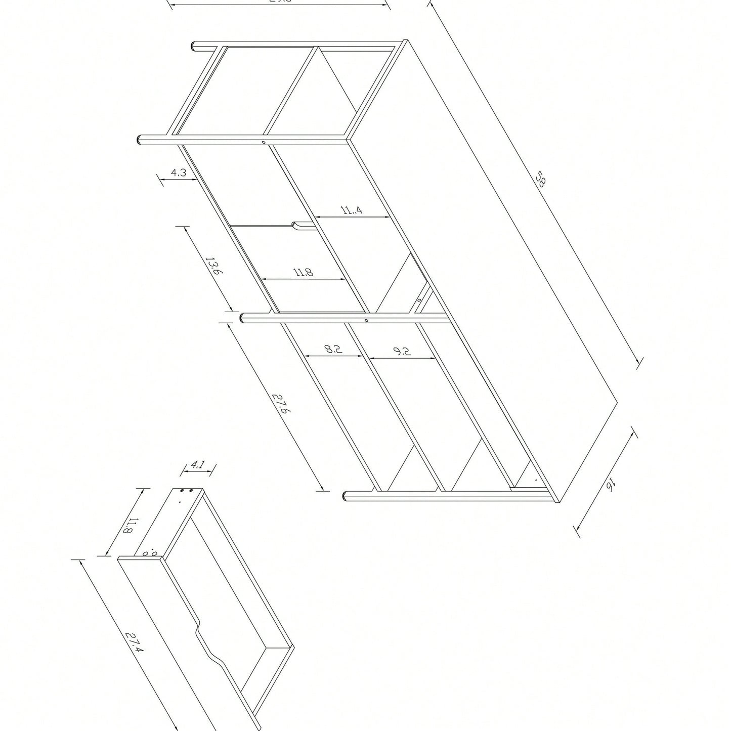 Sturdy And Durable Iron Frame Support Living Room Side Cabinet, Storage Cabinet, Sideboard Cabinet, Kitchen Utensils Cabinet