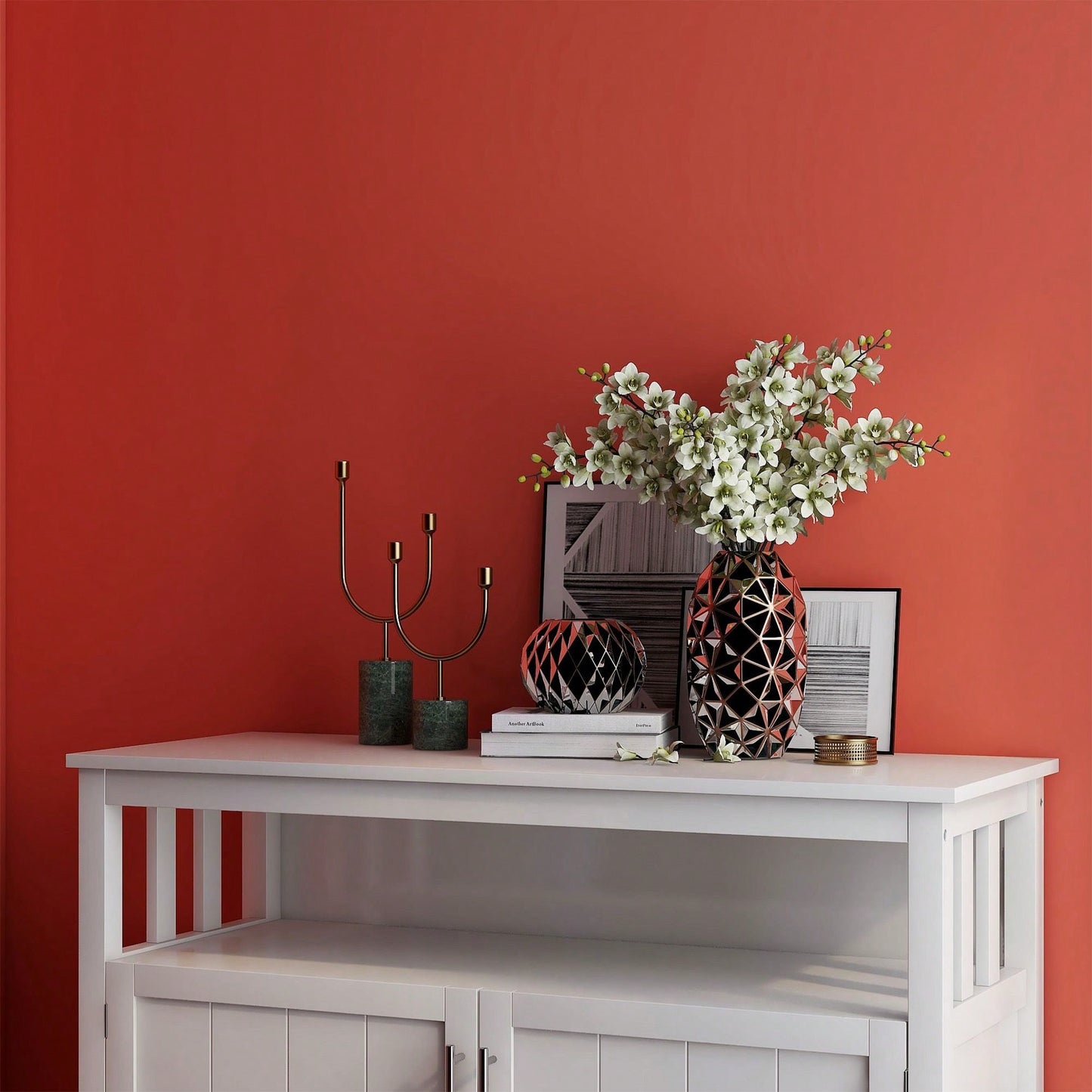 Modern Kitchen Sideboard With Adjustable Shelves And Durable E1 MDF Construction