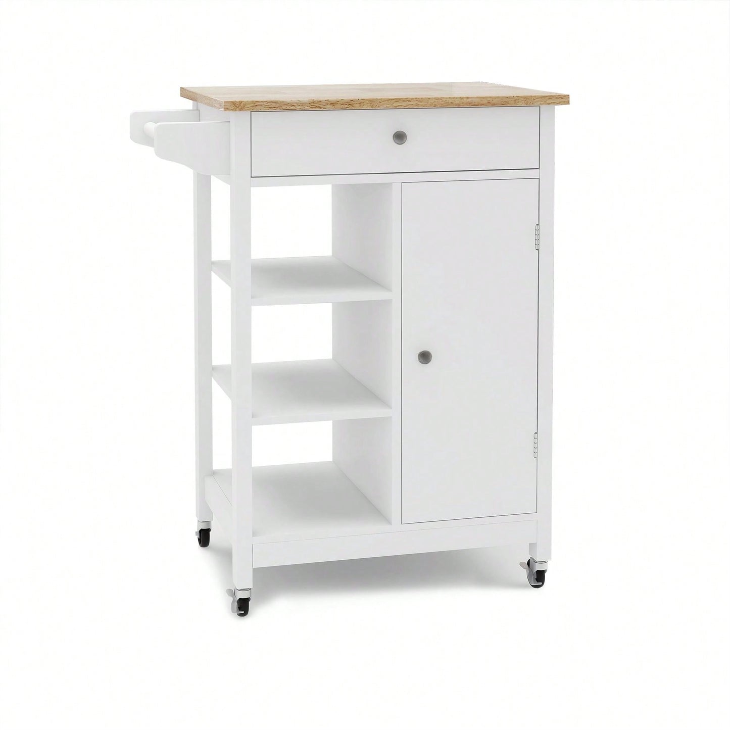 Multi-Functional Kitchen Island With Ample Storage, Durable Construction, And Removable Lockable Wheels