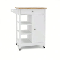 Multi-Functional Kitchen Island With Ample Storage, Durable Construction, And Removable Lockable Wheels