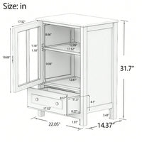 Versatile Sideboard And Buffet Server Cabinet With Adjustable Shelves, Large Drawer, And Stylish Retro Design