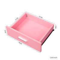 Multi-Functional Wooden Cabinet With Storage Drawers And Hair Dryer Holes