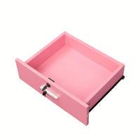 Multi-Functional Wooden Cabinet With Storage Drawers And Hair Dryer Holes