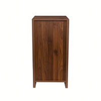 Modular Cabinet 28-Bottle Brown Walnut Color Modular 28  Wine Bar Cabinet Buffet Cabinet