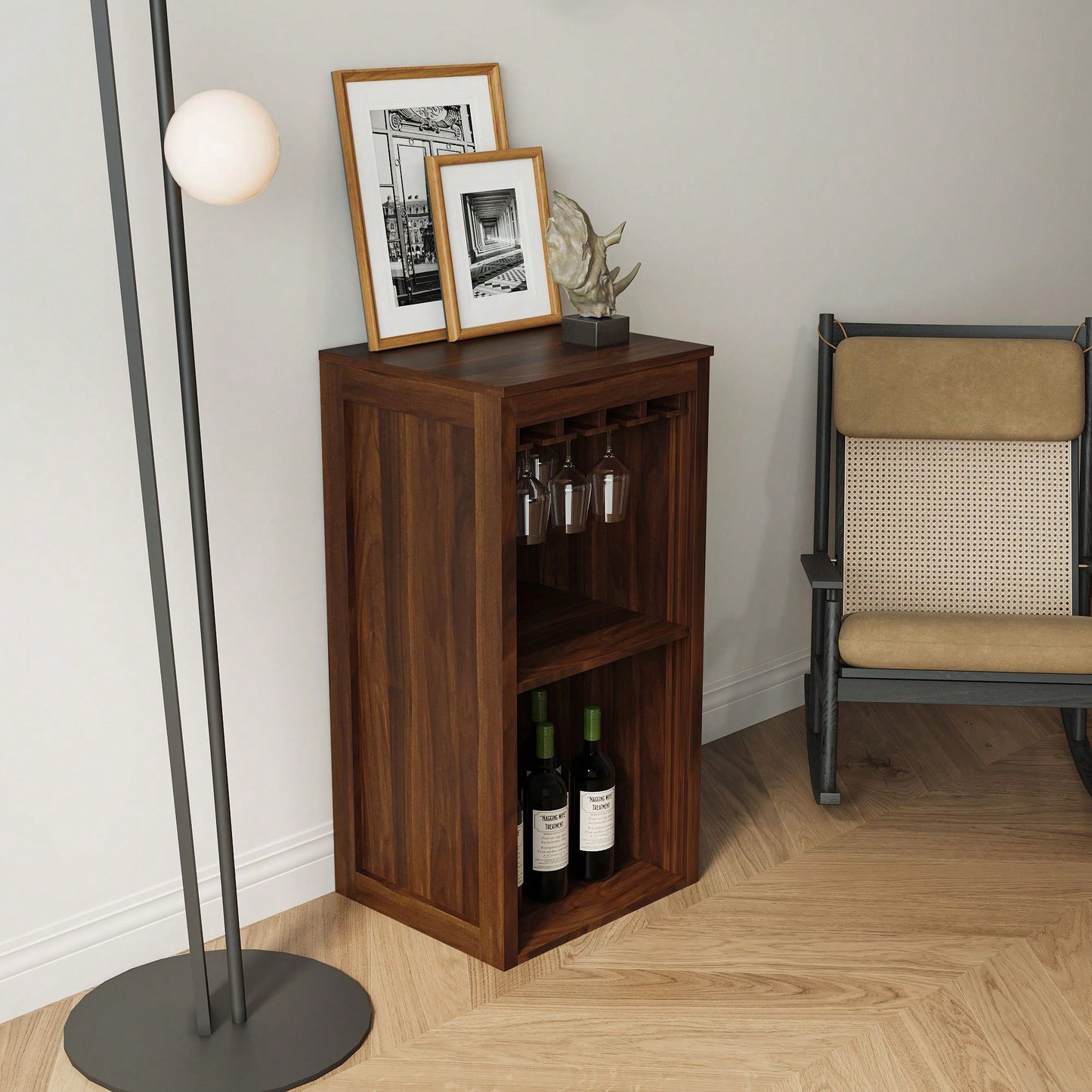 Modular Wine Bar Cabinet With Storage Shelves And Hutch A Stylish Solution For Wine Enthusiasts