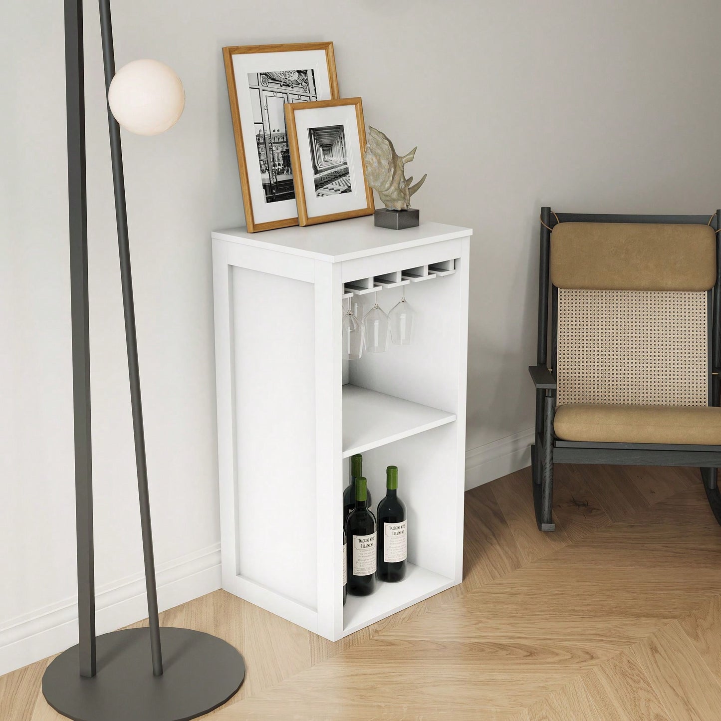Modular Wine Bar Cabinet With Storage Shelves And Hutch A Stylish Solution For Wine Enthusiasts