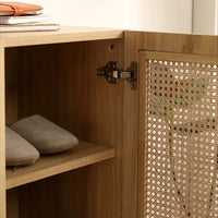 Double-Door Shoe Cabinet With Large Storage Space And Durable Structure