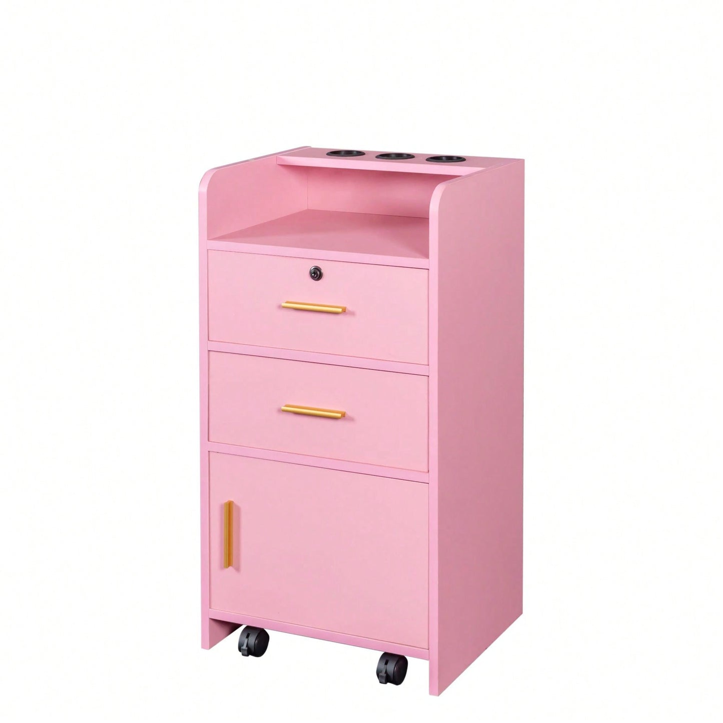 2 Drawers & 1 Cabinet, Commercial-Grade, Modern Minimalist Silhouette Storage Solution