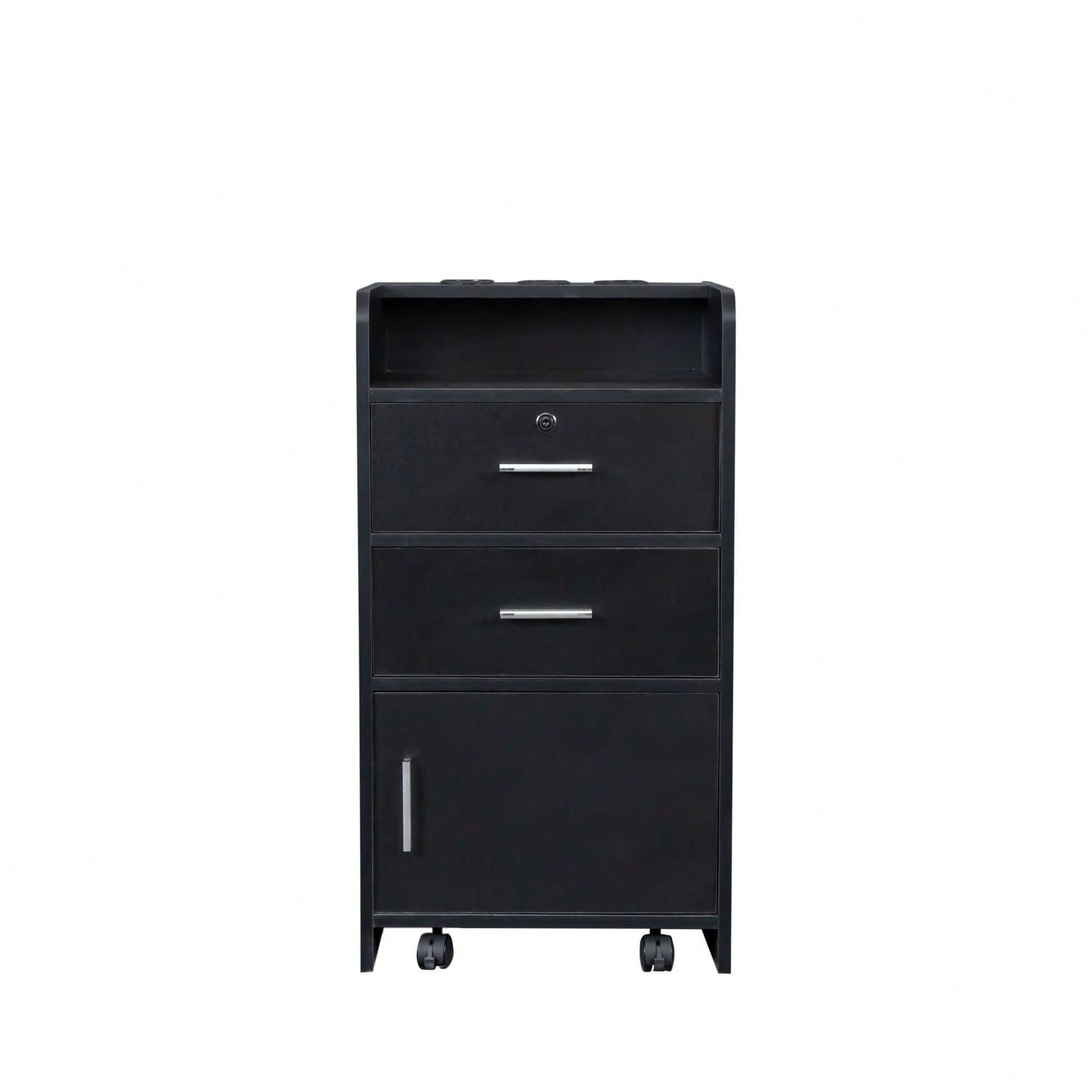 2 Drawers & 1 Cabinet, Commercial-Grade, Modern Minimalist Silhouette Storage Solution