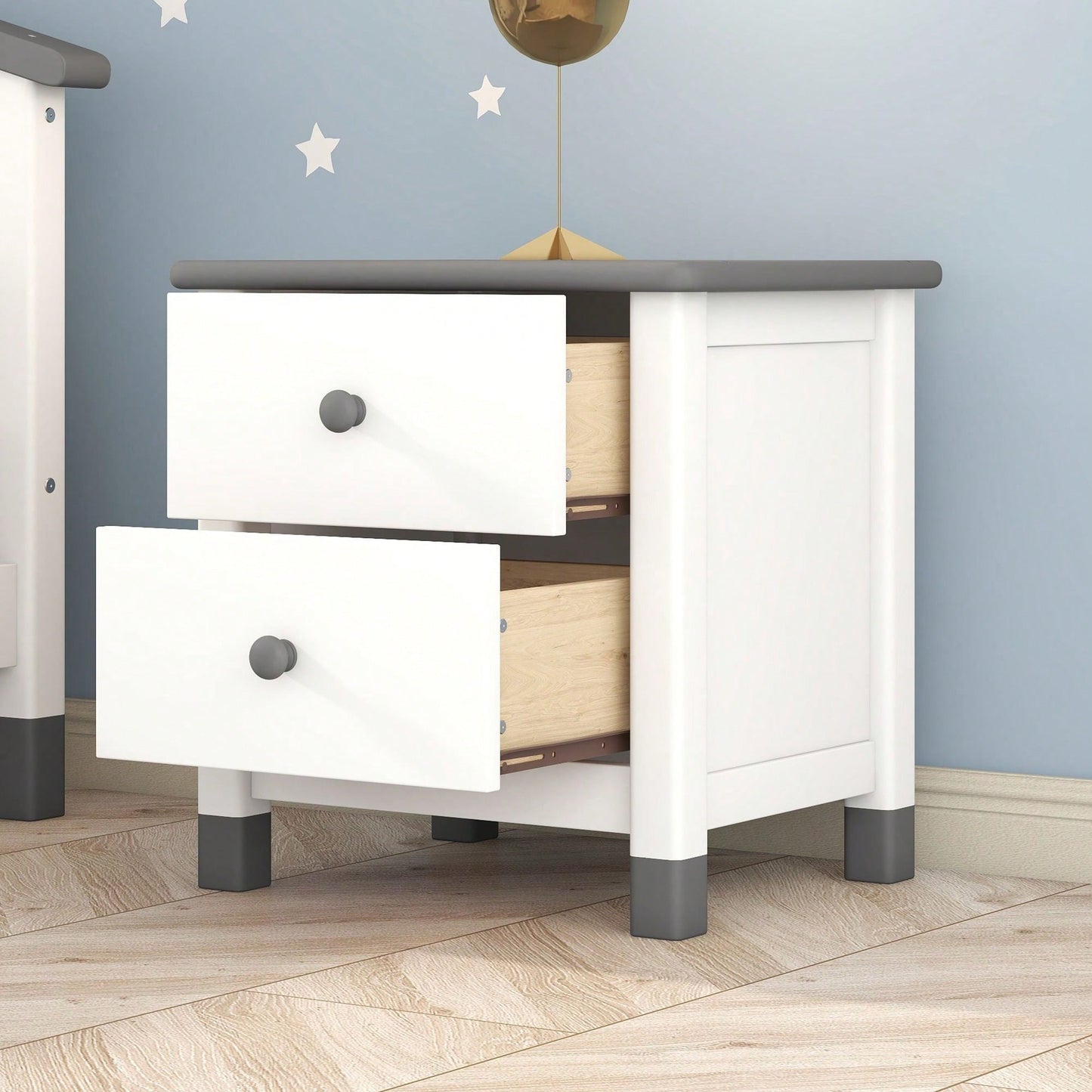 Multi-Purpose Nightstand With Sturdy Frame, Space-Saving Design, And Cute Aesthetics