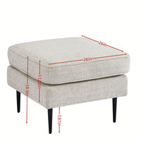 Chesterfield Tufted Fabric Sofa Couch, Large-White Sleek, Elegant, And Comfortable With High-Tech Fabric Surface