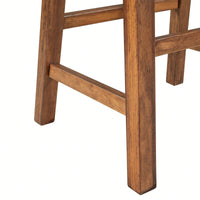 Set Of 2, Counter Height Wood Kitchen Dining Stools For Small Places