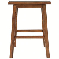 Set Of 2, Counter Height Wood Kitchen Dining Stools For Small Places