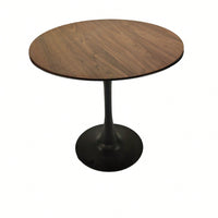 Mid-Century Round Tulip Dining Table for 2-4 People with MDF Top and Pedestal Base Ideal for Kitchen and Living Room